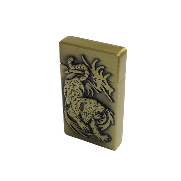 3 Tigers Bronze Finish Lighter Belt Buckle - Western Style Lighter Belt Buckle - - Picture 5 of 10